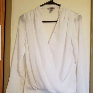 H&M Sheer White Blouse